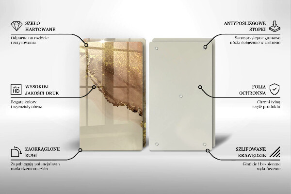 Üveg vágódeszka Arany absztrakció