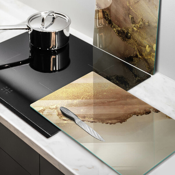 Üveg vágódeszka Arany absztrakció