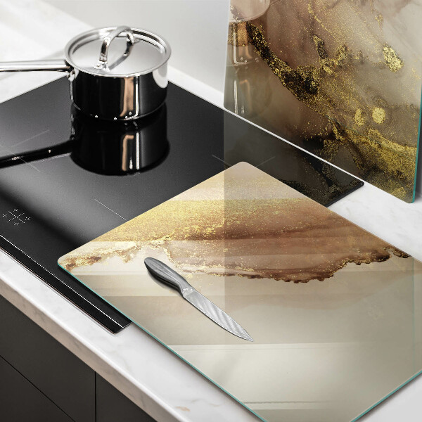 Üveg vágódeszka Arany absztrakció