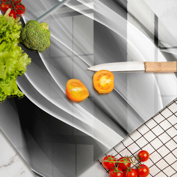 Üveg vágódeszka Absztrakciós finom vonalak