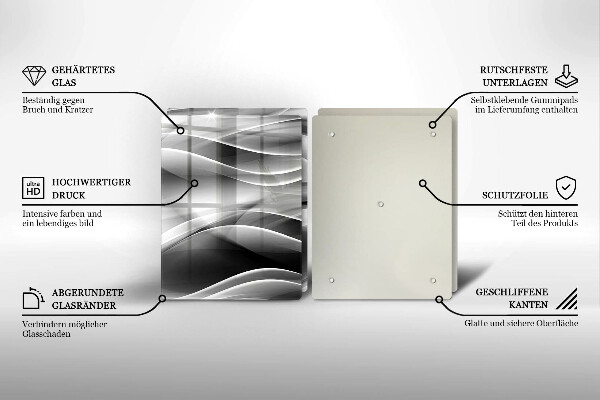 Üveg vágódeszka Absztrakciós finom vonalak