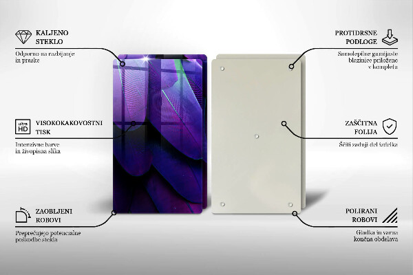 Üveg vágódeszka Neon tollak