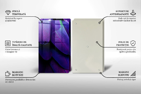 Üveg vágódeszka Neon tollak