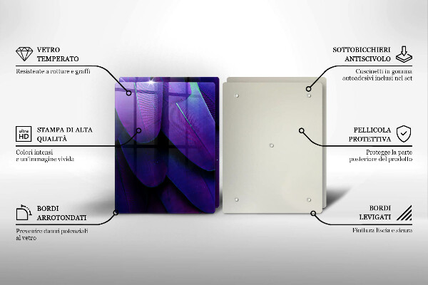 Üveg vágódeszka Neon tollak