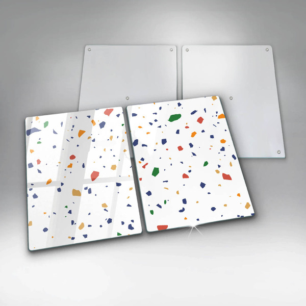 Üveg vágódeszka Színes kőedény