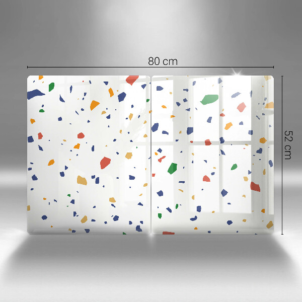 Üveg vágódeszka Színes kőedény