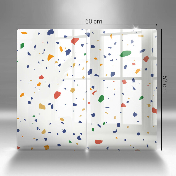 Üveg vágódeszka Színes kőedény