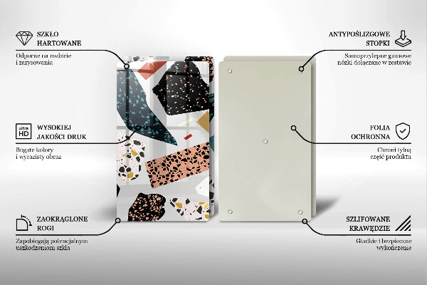 Üveg vágódeszka Kőedény