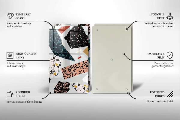 Üveg vágódeszka Kőedény