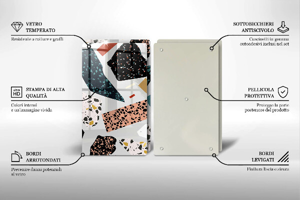 Üveg vágódeszka Kőedény