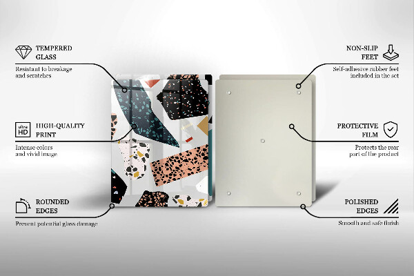 Üveg vágódeszka Kőedény