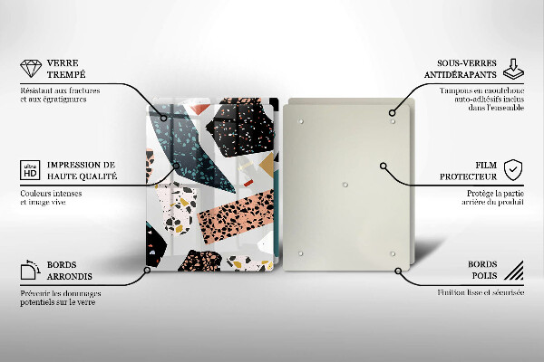 Üveg vágódeszka Kőedény