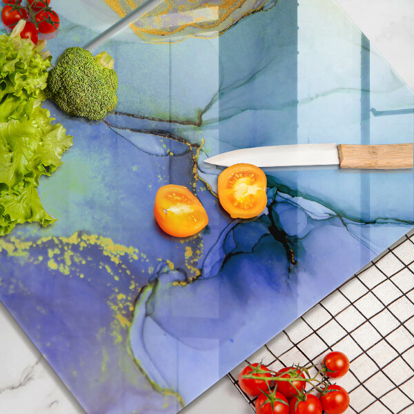 Üveg vágódeszka Repedt arany kő