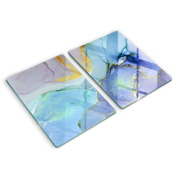 Üveg vágódeszka Repedt arany kő