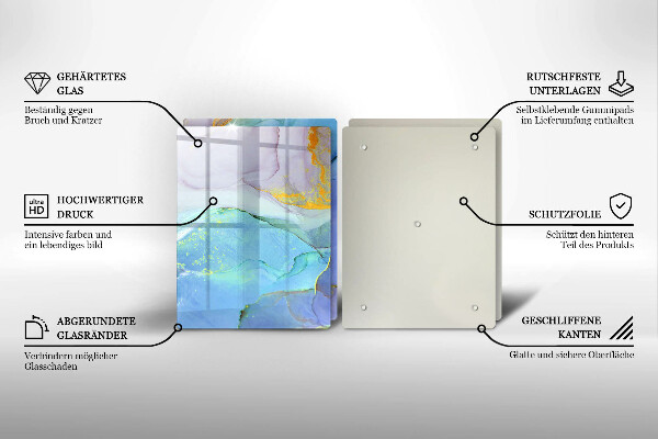 Üveg vágódeszka Repedt arany kő