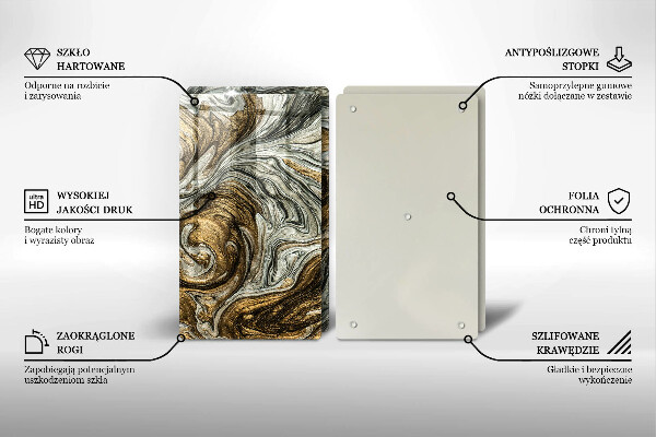 Üveg vágódeszka Gazdag absztrakció