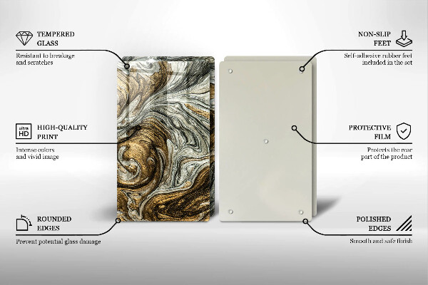 Üveg vágódeszka Gazdag absztrakció