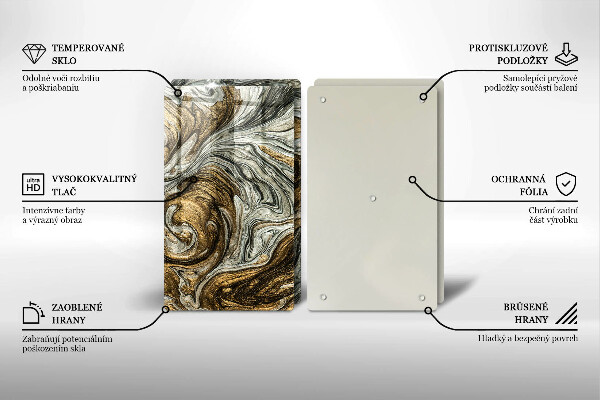 Üveg vágódeszka Gazdag absztrakció