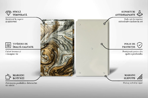 Üveg vágódeszka Gazdag absztrakció