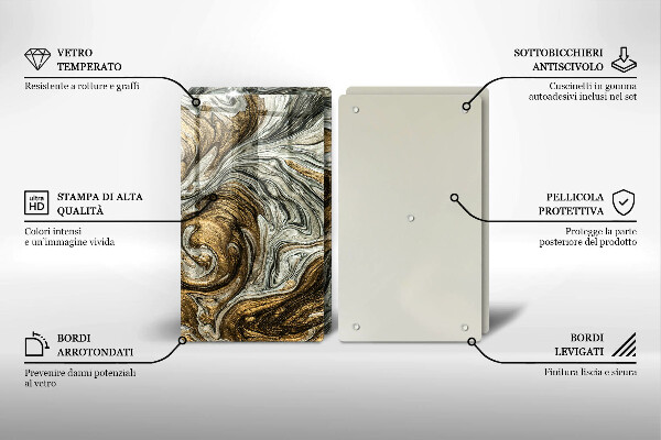 Üveg vágódeszka Gazdag absztrakció