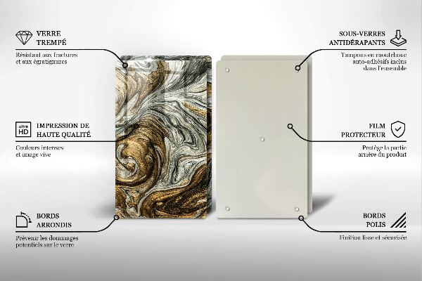 Üveg vágódeszka Gazdag absztrakció