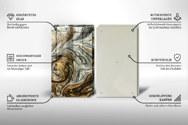 Üveg vágódeszka Gazdag absztrakció