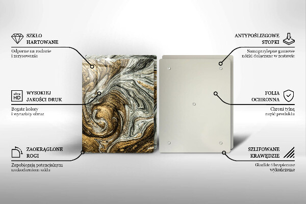 Üveg vágódeszka Gazdag absztrakció