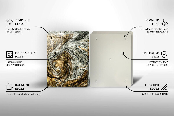 Üveg vágódeszka Gazdag absztrakció