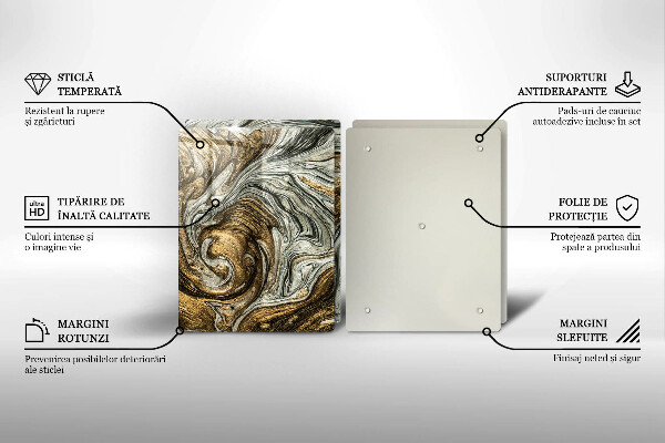 Üveg vágódeszka Gazdag absztrakció