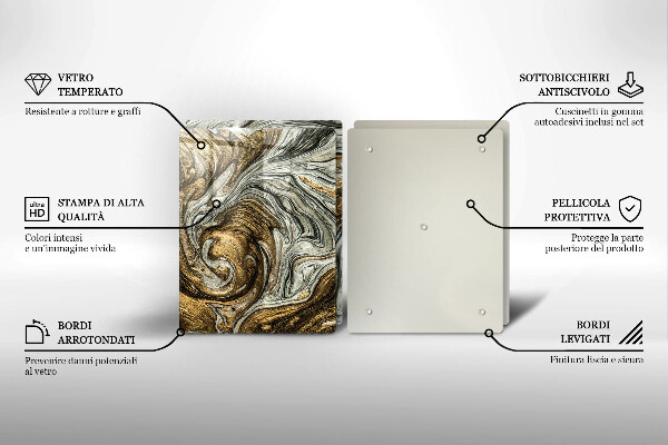 Üveg vágódeszka Gazdag absztrakció