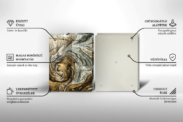 Üveg vágódeszka Gazdag absztrakció