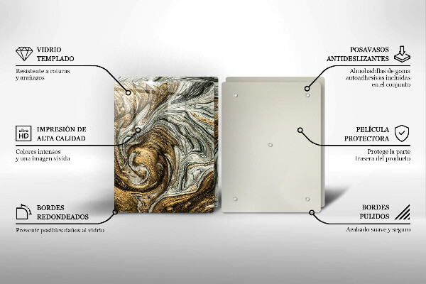 Üveg vágódeszka Gazdag absztrakció