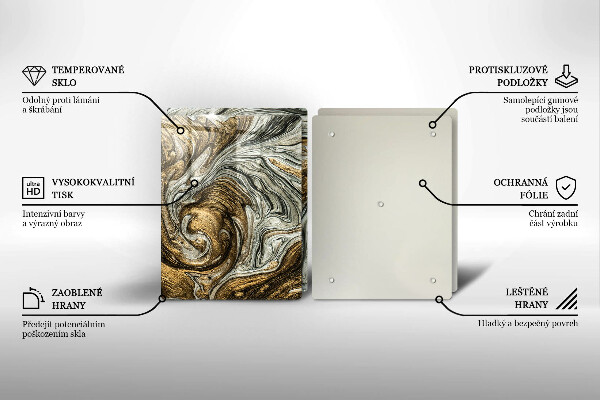 Üveg vágódeszka Gazdag absztrakció