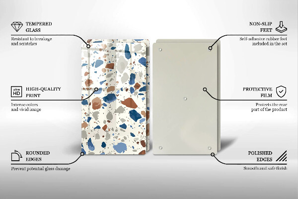 Üveg vágódeszka Dekoratív kőedény