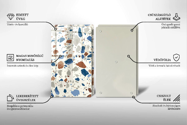 Üveg vágódeszka Dekoratív kőedény