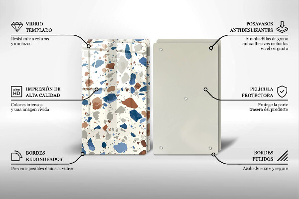 Üveg vágódeszka Dekoratív kőedény