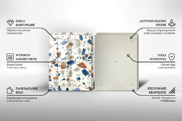 Üveg vágódeszka Dekoratív kőedény