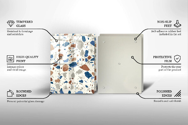 Üveg vágódeszka Dekoratív kőedény