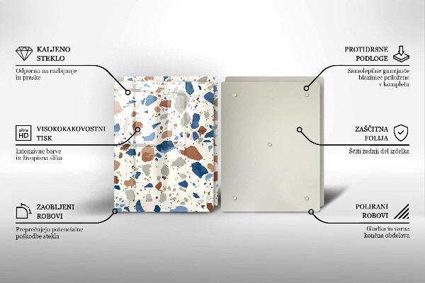 Üveg vágódeszka Dekoratív kőedény