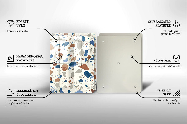 Üveg vágódeszka Dekoratív kőedény