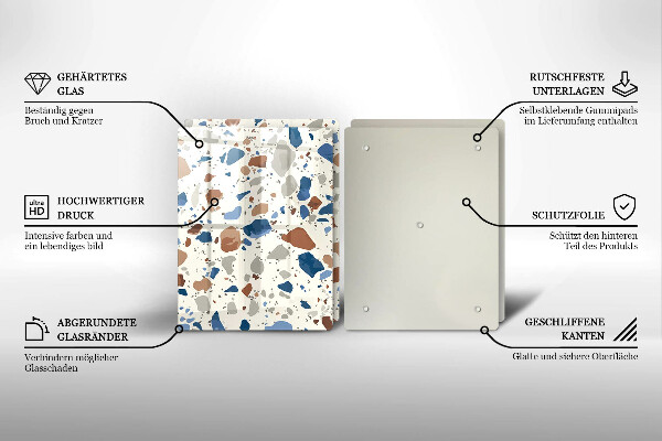 Üveg vágódeszka Dekoratív kőedény