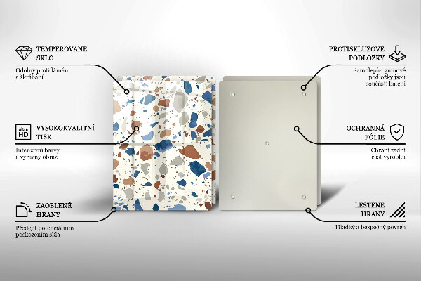 Üveg vágódeszka Dekoratív kőedény