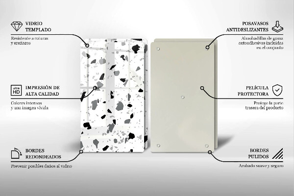 Üveg vágódeszka Dekoratív kőedény