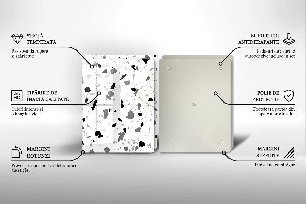 Üveg vágódeszka Dekoratív kőedény