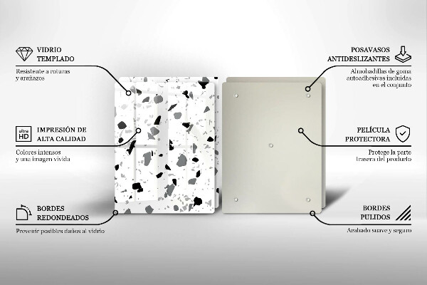 Üveg vágódeszka Dekoratív kőedény