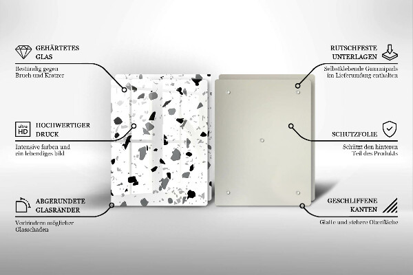 Üveg vágódeszka Dekoratív kőedény