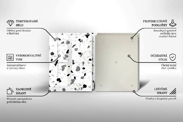 Üveg vágódeszka Dekoratív kőedény