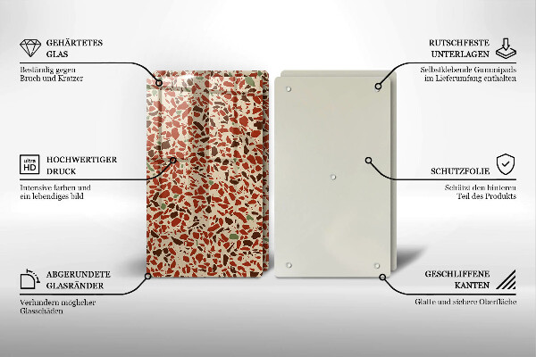 Üveg vágódeszka Finom kőedény