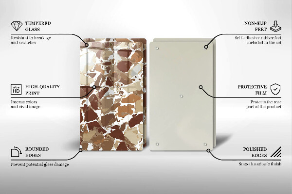 Üveg vágódeszka Kő díszítő foltok