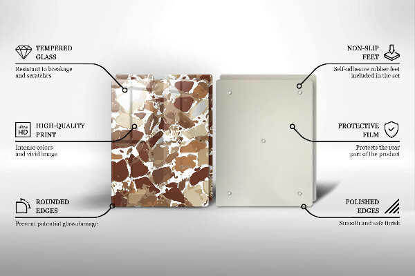 Üveg vágódeszka Kő díszítő foltok